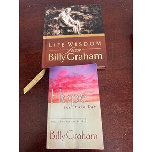 Life Wisdom from Billy Graham HC Books Hope For Each Day Paperback Book mark lot